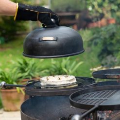 Roasting oven with pizza stone cooking fire pit