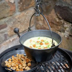 Hanging Cooking Pot - British Made - cooking Bowl - Firepits UK
