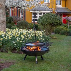 Fire Pit Tripod Grill, Cooking Fire Pit, Fire Pit Grill Rack, Firepit Accessories, BBQ firepit