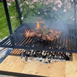 Katherine Wheel BBQ Fire Pit with Cooked Joint Lifestyle - FirepitsUK - WEB - LoRes