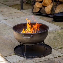 Camper Pit Lit on Patio - Lifestyle - Firepits UK - LoRes600x600 189