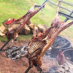 Asado Cooking Rack - Fire Pit - Lifestyle lit - Firepits UK - WEB 600x600 - Lo Res