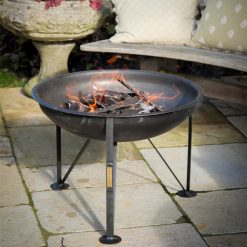 VPit Fire Pit Lit on Patio Lifestyle - Firepits UK - LoRes 10
