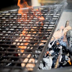Half Moon Mesh BBQ Rack Close Up of Grid - Lifestyle - Firepits UK - 600 x 600 116