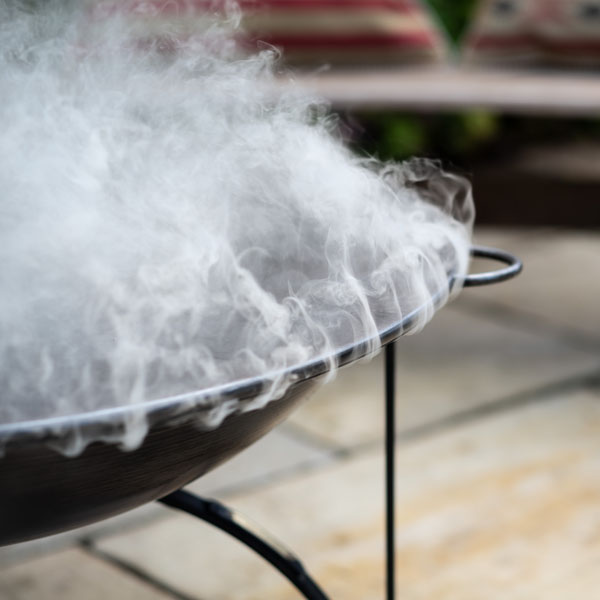 Plain Jane with Flat Table Top Lid Putting Out Fire - Lifestyle - Firepits UK - 600x600 71