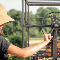 Asado Primera BBQ - Lifestyle Roo turning katherine wheel - Firepits UK - WEB 600x600 - Lo Res