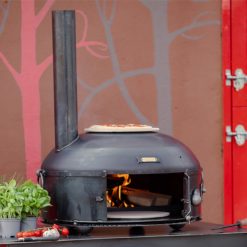Dome Oven - Lifestyle close up lit on table - Firepits UK - WEB 600x600 - Lo Res