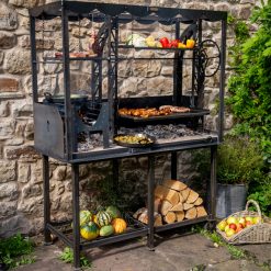 Asado Maximo without Rotisserie with food lit - Firepits UK - Lifestyle - LoRes07756600x600